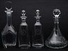 5081661: Four Glass Decanters, Including Orrefors EL1QF