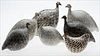 5081652: Group of 6 French Heidi Caillard Decorative Ceramic
 Guinea Fowl and a Chicken EL1QF