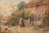5097017: Myles Birket Foster (English, 1825-1899), The Patient
 Donkey, Watercolor on Paper EL1QL