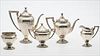 5081447: Lunt 5 Piece Sterling Silver Tea and Coffee Service, 20th Century EL1QQ