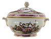 Porcelain Covered Dish Painted with