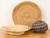 5157958: Two Sweetgrass Baskets and a Woven Vessel EL3QJ