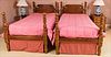 5157982: Pair of Twin Turned Wood Beds EL3QJ