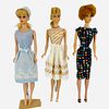 (3) Vintage Barbies including Swirl hair Barbie, Titian Bubble Cut Barbie and a # 6 Blonde Ponytail Barbie - The Swirl haired Barbie appears to have a