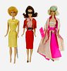 (3) Vintage Barbies including a blonde bubble Cut, Fashion Queen w/ Brown wig and an OOAK platinum blonde Barbie - Platinum Blonde OOAK Barbie (with r