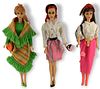 (3) Mod TNT Barbies including a red haired and brunette Barbie - The Red head & brunette Barbies both have beautiful makeup on - Bows replaced - Last 