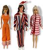 (2) Mod Barbies & (1) Mod Ken - (1) Brunette Standard Body Barbie with long brown hair & head has a darker color - TNT Blonde Barbie may/may not have 