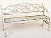 5226804: White Painted Cast Iron Garden Bench EL4QB