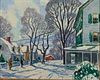 5226765: Guy C. Wiggins (American, 1883-1962), Snow Scene
 Landscape, Oil on Panel EL4QL