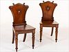 5226897: Pair of Regency Mahogany Hall Chairs, First Quarter 19th Century EL4QJ