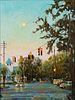 5227054: Perry Austin (American, 20th/21st Century), Moon
 over Frederica, Oil on Board EL4QL
