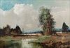 5241315: William Bauer (NJ, 1862 - 1904), Landscape, Oil on Canvas EL4QL