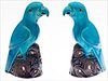 5226788: Two Chinese Turquoise Porcelain Parrots EL4QF