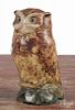 Pottery owl, early, 20th c., 5 3/4'' h.