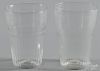 Pair of etched glass flips, ca. 1800, 6 1/4'' h.