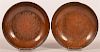 Signed "LKT" Dryville, PA Redware Pie Plates