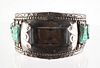 Navajo Sterling Turquoise Watch Cuff Bracelet