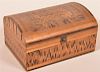 Softwood Dome Top Trinket Document Box.