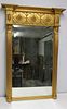 Antique Egyptian Revival Style Giltwood Mirror.