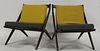 Midcentury Dux Signed X Frame Chairs With Cushions