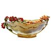 IMPORTANT AND MAGNIFICANT 18-ct GOLD, AGATE, ENAMEL AND CORAL CENTERPIECE
