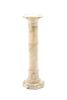 Tall Alabaster Fluted Column Pedestal, 19th C.