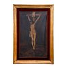 A LA MANERA DE PETER PAUL RUBENS. Cristo en la cruz. Óleo sobre tela. 100 x 60 cm.