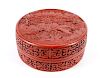 Chinese Qianlong Period Round Cinnabar Box