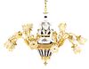 Sevres Style Sixteen Light Figural Chandelier
