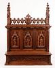 Continental 19th C. Gothic Style Carved Oak Shelf