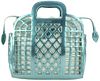 LOUIS VUITTON LIMITED RARE TURQUOISE METALLIC REEF PATENT JELLY BASKET PM