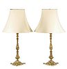 Pair of Louis XV Style Gilt Metal Table Lamps