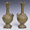 Pair of Art Nouveau Metal Vases