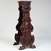 Italian Baroque Style Stained Wood Pedestal