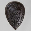Group of Three Baroque Style Metal Relief Cast Shields
