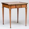 Louis XVI Style Ormolu-Mounted Mahogany and Fruitwood Parquetry Table