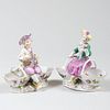 Pair of Meissen Porcelain Figural Sweetmeat Dishes