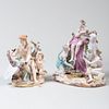 Two Meissen Porcelain Mythological Figure Groups