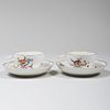Pair of Meissen Porcelain Cups and Saucers
