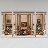 Miniature Diorama of a French Belle Epoque Decorated Gallery