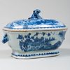 Chinese Export Blue and White Porcelain Tureen