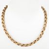 Gold Plated Hollow Rope Chain Necklace