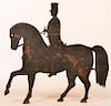 Horse and Rider Silhouette Weathervane.