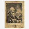 [Americana] Washington, George Rare Portrait on Silk