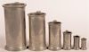 Set of Six 19th C. Pewter Measures