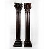 Antique Carved Wood Corinthian Columns