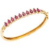 BRACELET WITH RUBIES AND DIAMONDS IN 18K YELLOW GOLD Marquise cut rubies ~2.30 ct, Brilliant cut diamonds ~0.66 ct | PULSERA CON RUBÍES Y DIAMANTES EN