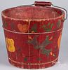 Folk Art painted bucket, early 20th c.