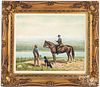 Watercolor of a man on horseback