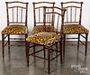 Set of four Victorian mahogany bamboo style chairs